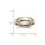 Chisel Titanium Polished with 14k Gold Inlay 5mm Band - TB-22F9A100-1577