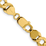 14K 22 inch 8.3mm Lightweight Flat Cuban with Lobster Clasp Chain