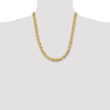 14K 22 inch 8.3mm Lightweight Flat Cuban with Lobster Clasp Chain