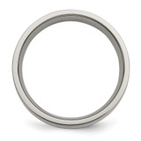 Chisel Titanium Polished with 14k Gold Inlay 6mm Flat Band - TB-7288EE14-9215