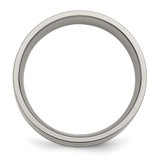 Chisel Titanium Polished with 14k Gold Inlay 8mm Flat Band - TB-442E65F0-8292