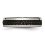 Chisel Titanium Polished with Black Carbon Fiber Inlay 6mm Band - TB-3889183C-4274