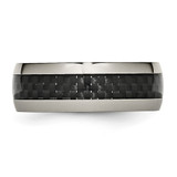 Chisel Titanium Polished with Black Carbon Fiber Inlay 8mm Band - TB-51A634CC-8146