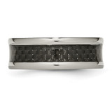 Chisel Titanium Polished with Black Carbon Fiber Inlay 8mm Band - TB-6EB58FBF-1793