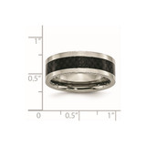 Chisel Titanium Polished with Black Carbon Fiber Inlay 8mm Band - TB-9796AE02-5449