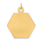 14k 22.5mm Hexagon Non-enameled Medical Jewelry Pendant