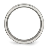 Chisel Titanium Polished with Black Carbon Fiber Inlay Flat 8mm Band - TB-5ED134F7-7081