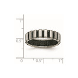 Chisel Titanium Polished with Black IP-plated Wire 6mm Band - TB-05B75E66-8036