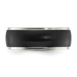 Chisel Titanium Polished with Brushed Black IP-plated Center 8mm Band - TB-33FAFE90-9557