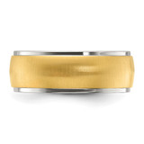 Chisel Titanium Polished with Brushed Yellow IP-plated Center 8mm Band - TB-88232569-2685