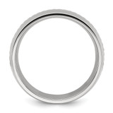 Chisel Titanium Polished with Curb Chain Inlay 7mm Band - TB-E88184CC-1308