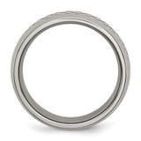 Chisel Titanium Polished with Grey Carbon Fiber Inlay 8mm Band - TB-FB8962A3-2941