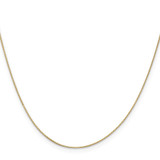 14K 24 inch .5mm Box with Spring Ring Clasp Chain