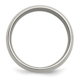 Chisel Titanium Polished with Sterling Silver Inlay 8mm Band - TB-F6DBD768-1594