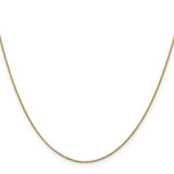 14K 24 inch .85mm Diamond-cut Spiga with Spring Ring Clasp Chain