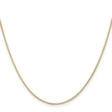 14K 24 inch .85mm Spiga with Spring Ring Clasp Chain