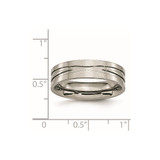 Chisel Titanium Polished X-Design 6mm Grooved Flat Band - TB-7E9A831F-1885