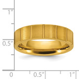 Chisel Titanium Polished Yellow IP-plated Grooved 6mm Band - TB-5F990826-9903