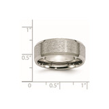 Chisel Titanium Satin and Brushed 8mm Beveled Edge Band - TB-E4331760-7469
