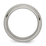 Chisel Titanium Satin and Polished 10mm Beveled Edge Band - TB-06A51DB2-1587