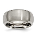 Chisel Titanium Satin and Polished 10mm Beveled Edge Band - TB-6B3A471A-3862