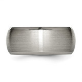 Chisel Titanium Satin and Polished 10mm Beveled Edge Band - TB-9264341B-1251