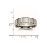Chisel Titanium Satin and Polished 6mm Grooved Band - TB-A8ED4A94-6413