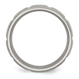 Chisel Titanium Satin and Polished 6mm Grooved Band - TB-AC0B089F-6130