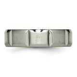 Chisel Titanium Satin and Polished 6mm Grooved Band - TB-C8FC7261-2594