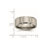 Chisel Titanium Satin and Polished 8mm Grooved Band - TB-D26818CE-4562