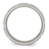 Chisel Titanium Satin and Polished 8mm Grooved Band - TB-E66DB3BB-8680