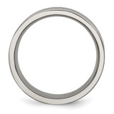 Chisel Titanium Satin and Polished Black Enamel Striped 8mm Flat Band - TB-CC06077E-6959