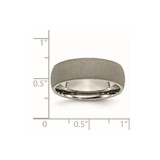 Chisel Titanium Stone Finish 7mm Half Round Band - TB-393BF88E-9139