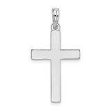 De-Ani Sterling Silver Polished Flat Latin Cross Pendant