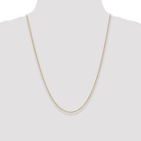 14K 24 inch 1.4mm Round Open Wide Link Cable with Lobster Clasp Chain