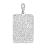 De-Ani Sterling Silver Rhodium-Plated Polished 0 Mile Marker Key West Pendant - QC-AC057EED-7812