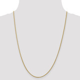 14K 24 inch 1.55mm Semi-Solid Wheat with Lobster Clasp Chain