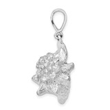 De-Ani Sterling Silver Rhodium-Plated Polished 3D Conch Shell Pendant - QC-A84B8DDD-8391