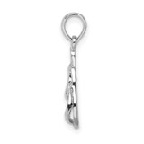 De-Ani Sterling Silver Rhodium-Plated Polished 3D Flip-flops Pendant - QC-AD35DB69-9985