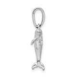 De-Ani Sterling Silver Rhodium-Plated Polished 3D Jumping Dolphin Pendant - QC-8FF86E19-7150