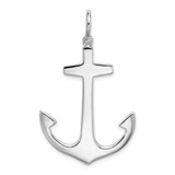 De-Ani Sterling Silver Rhodium-Plated Polished 3D Large Anchor Pendant - QC-6D588B07-8046