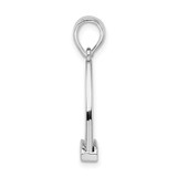 De-Ani Sterling Silver Rhodium-plated Polished 3D Large Horse Stirrup Pendant