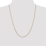 14K 24 inch 1.65mm Solid Diamond-cut Cable with Lobster Clasp Chain