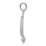 De-Ani Sterling Silver Rhodium-Plated Polished 3D Sailboat Pendant - QC-2EC7172C-6960