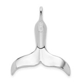 De-Ani Sterling Silver Rhodium-Plated Polished 3D Whale Tail Pendant
