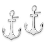 De-Ani Sterling Silver Rhodium-Plated Polished Anchor Post Earrings