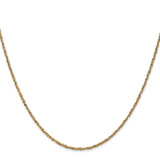 14K 24 inch 1.7mm Ropa with Lobster Clasp Chain