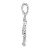 De-Ani Sterling Silver Rhodium-Plated Polished and Textured Sand Dollar Pendant - QC-138E4018-6872