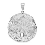 De-Ani Sterling Silver Rhodium-Plated Polished and Textured Sand Dollar Pendant - QC-C99B8F3A-3483