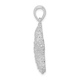 De-Ani Sterling Silver Rhodium-Plated Polished and Textured Starfish Pendant - QC-58DB3453-7645